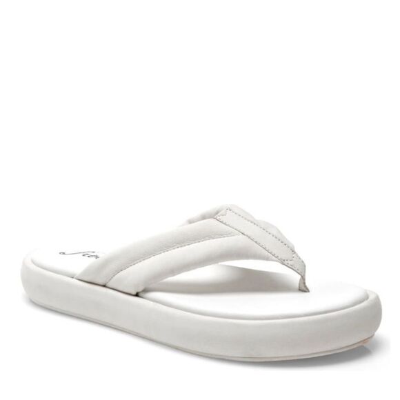 FREE PEOPLE Wonderland Leather Sandal Flip Flop, Size 8, (38 EU) White, NWT - Picture 6 of 17